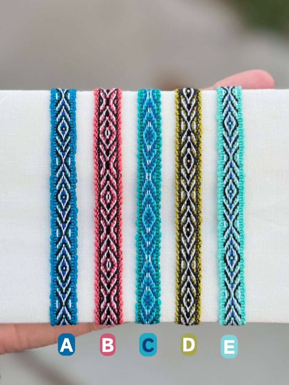 Boho Handmade hippie summer beach girls/women's woven bracelets - Cerulean Blue